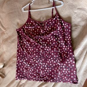 Stars lace up foxy cami